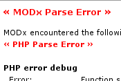 cropped snapshot of screen errors