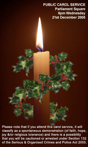 Carol singing notice
